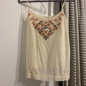 Embroidered Gauze Top